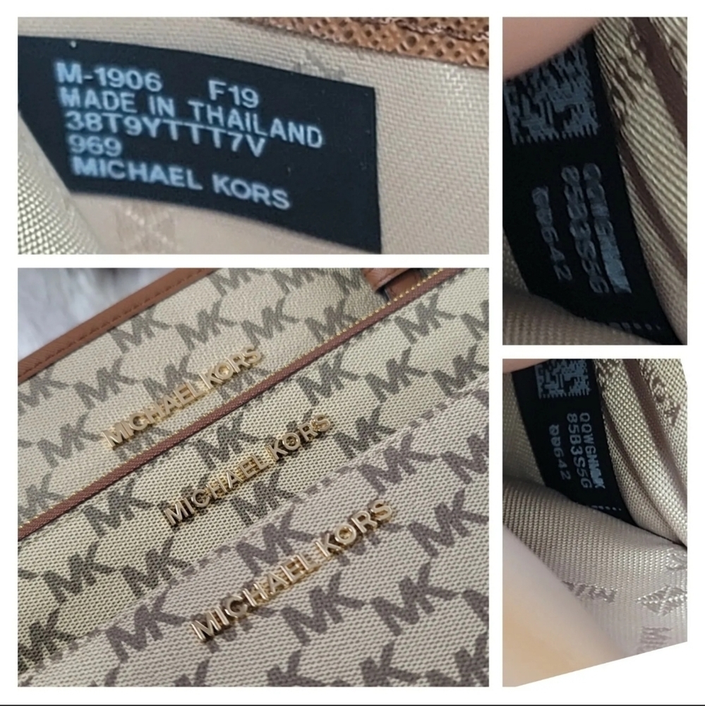 Michael Kors 4 SET Designer Signature Purse Bag Wallet Wristlet Pom NWT - Picture 5 of 11
